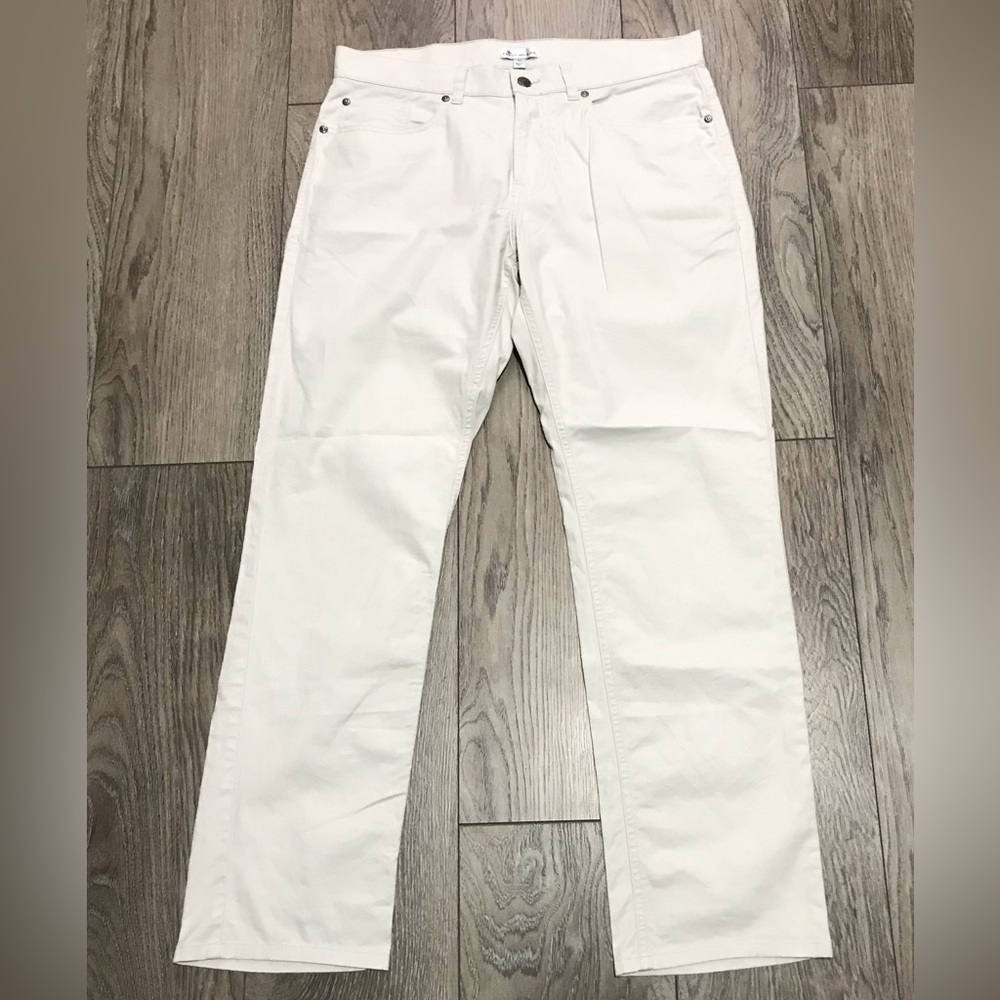 Peter Millar Pants Mens 34 Beige Tan Chinos Slacks Casual Slim Stretch 34x30
